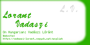 lorant vadaszi business card